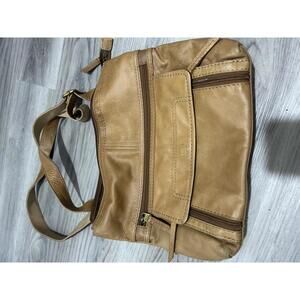 Fossil Women's Tan Leather‎ Crossbody Bag